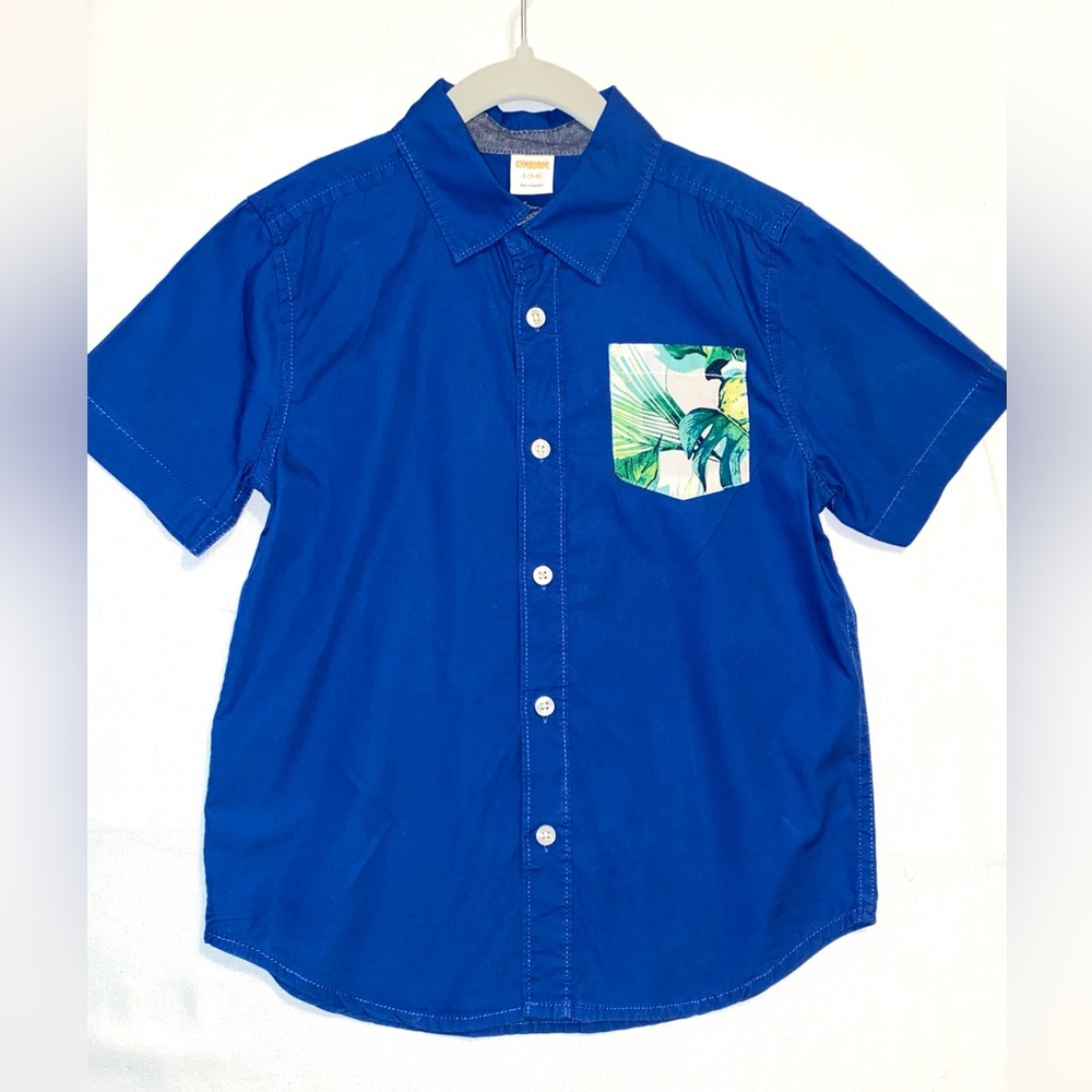 🦎3/$15 Gymboree ‘Safari Ranger’ Bright Blue Button Down